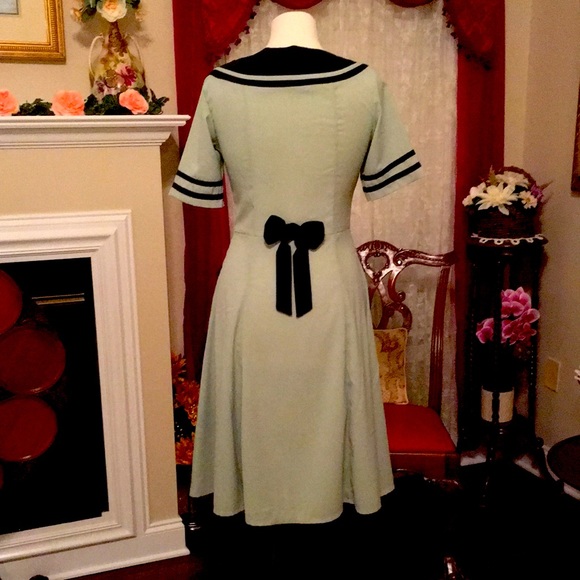 Vintage Repro 1940s 1950s Repro Pinup Dress - Picture 2 of 4